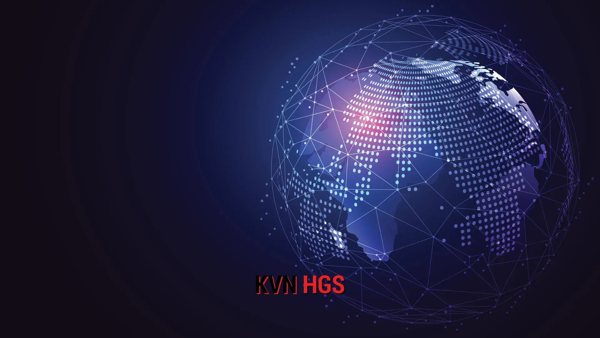 Globe numérique formé d’un réseau de points lumineux, signé KVN HGS